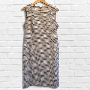 Calvin Klein Black and White Sleeveless Sheath Dress 12